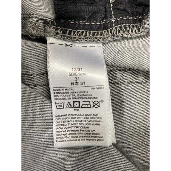 GAP 1969 Jeans Womens Size 12 Faded Black‎ Denim True Skinny Stretch - Picture 5 of 16